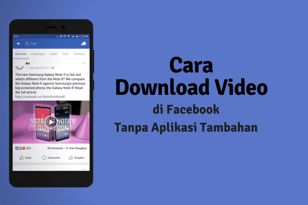 Cara Download Video Di Facebook Tanpa Aplikasi