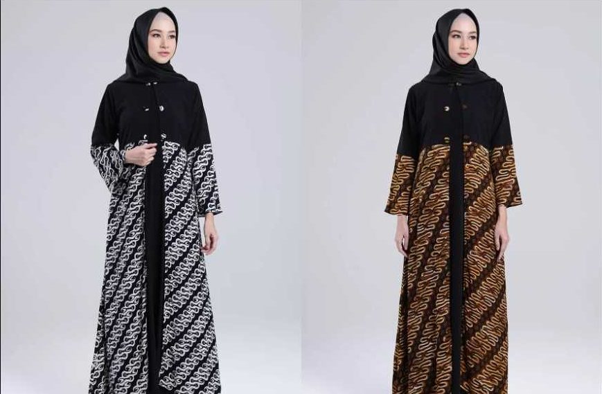 Ladies, Ini Trend Model Baju Gamis Batik Kombinasi Sifon