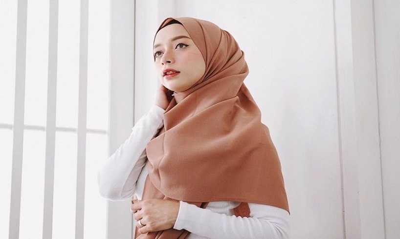 Tutorial hijab pashmina kusut simple